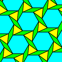 Example of tiling with congruent polygons